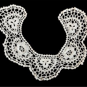 Hand made Crochet Silk Collars.